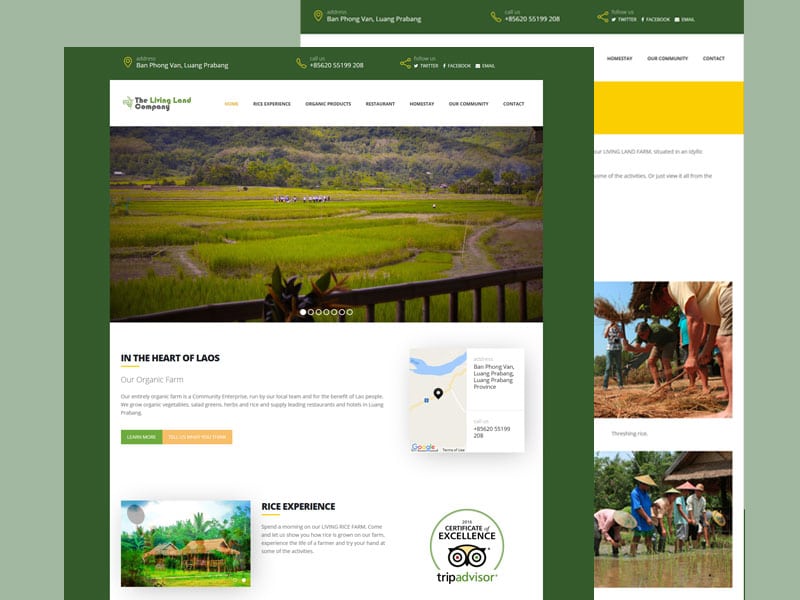 Living Land Laos - Website Build